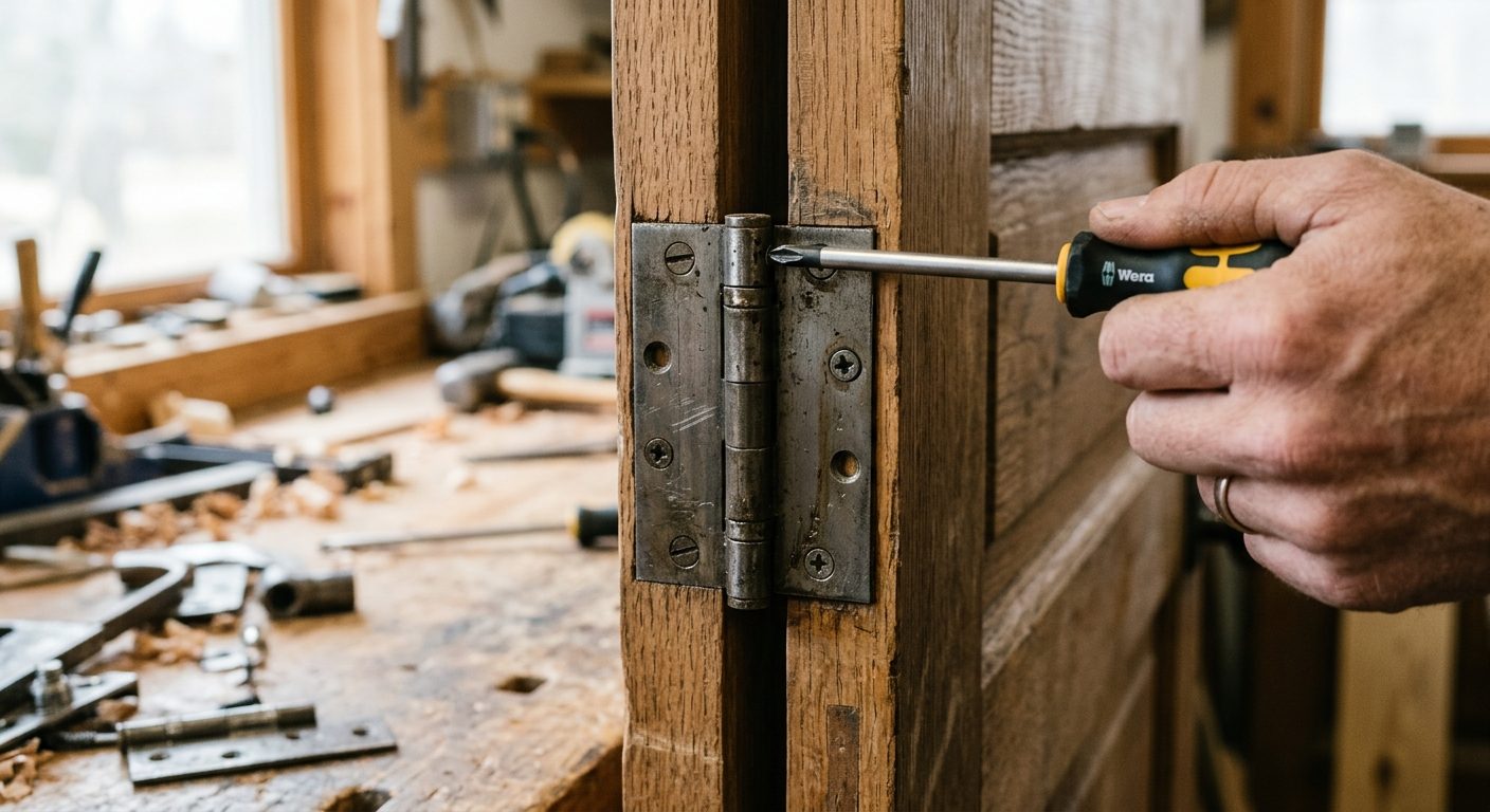 Reparation af trange dørhængsler – trin for trin
